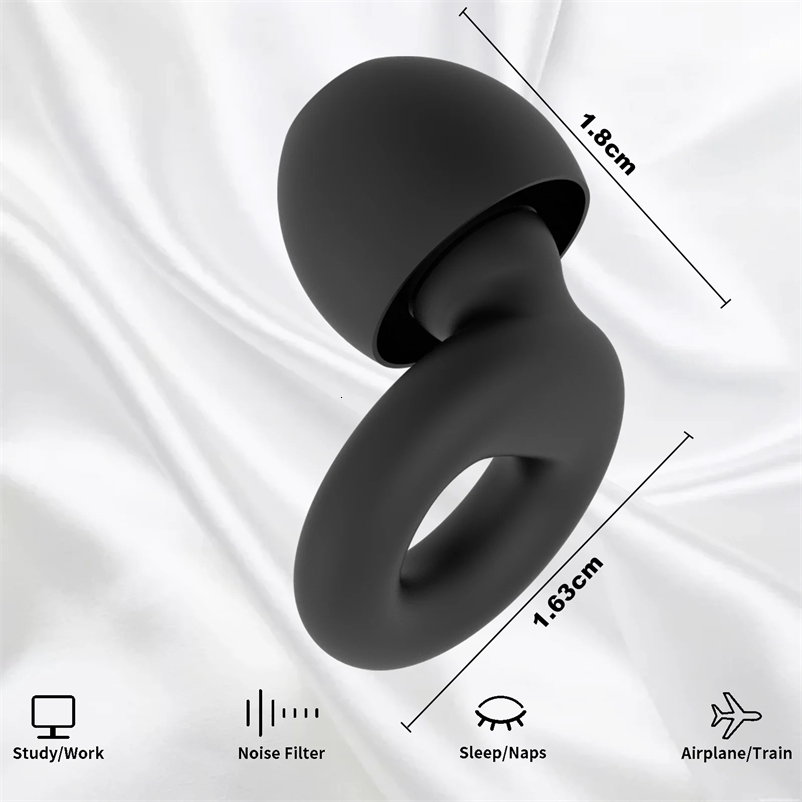 Silicone Earplugs for Swimming Sleep Noise Cancel Noise Reduction-Soundproof Reduce Earplugs 260624 - view 7