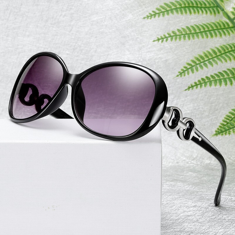 Instagram Sunglasses Female Designer Korean Edition Trendy Street Shot Double Ring Sunglasses Female Temperament Big Face Look Thin UV Protection Driv - view 7