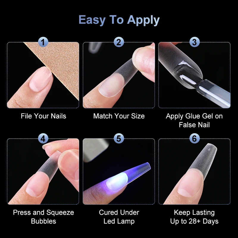 Kaniu 450pcs Soft Gel Nail Tips Fake Full Cover False Nail Tips Almond Oval Shape Nail Extenison Tips Soak Off Gel Nail Tools 260626 - view 5