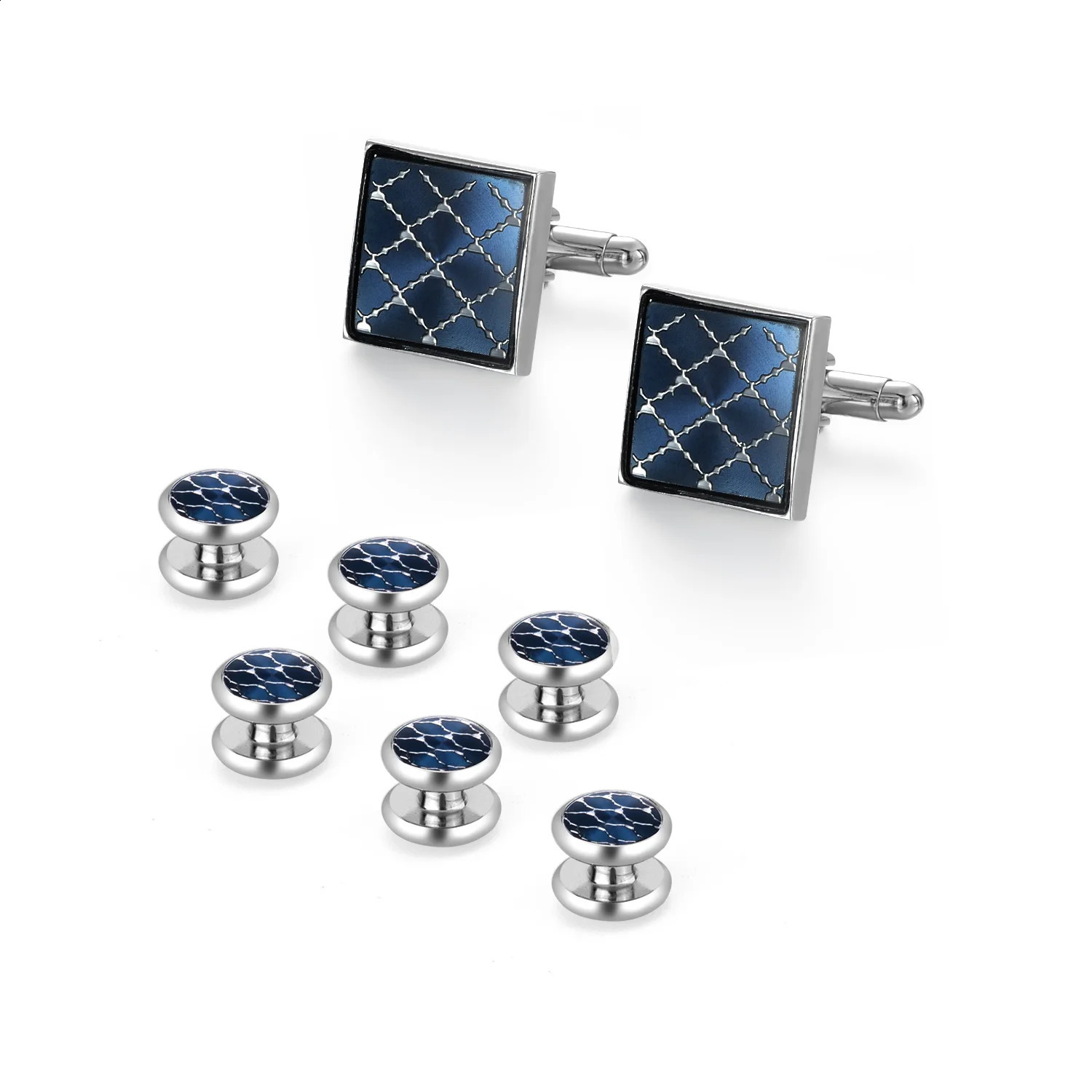 Cufflinks And Studs Set Shirt Studs And Cufflinks For Mens Classic French Shirt Cufflinks Wedding Gifts Men Accessories Tie Clip 260626 - view 6