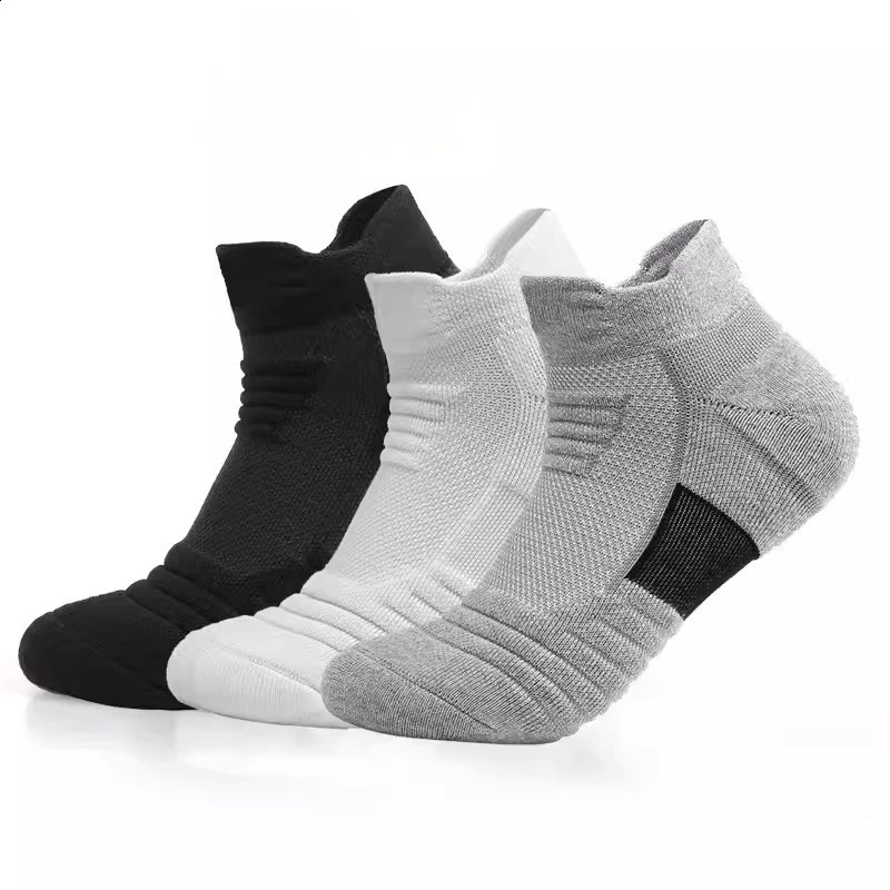 3 Pairs Breathable Mesh Athletic Terry Socks Cushioned Moisturemanaging and Durable Reduces Foot for Running Hiking Sports 260622 - view 4