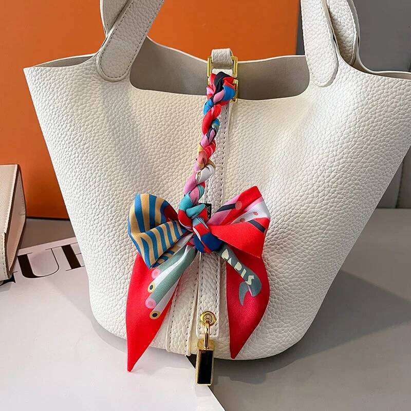 Luxury Brand Silk Skinny Scarf Bag Handle Ribbon Ladies Horse Print Headband Small Hair Scarves Band Female 26Y06226 - view 7
