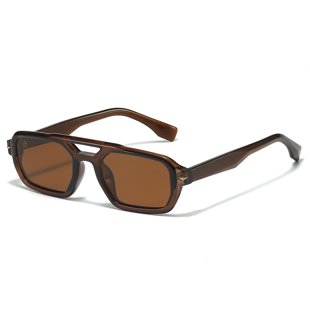 26 New Fashion Small-Frame Double-Beam Retro Street Sunglasses, Tr90 Pin-Inserted Acetate Polarized Sunglasses For Women - view 3