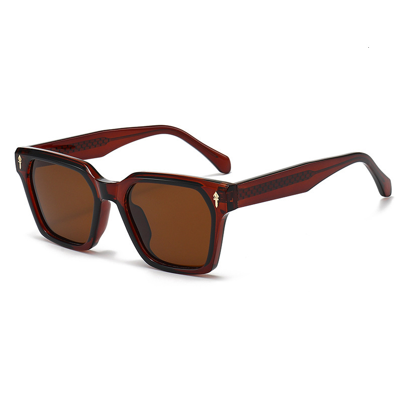 Fashion Square Thick-Rimmed Sunglasses, Trendy Thick Style, Outdoor Personalized Sunshade Glasses, Large Frame Sunglasses - view 4