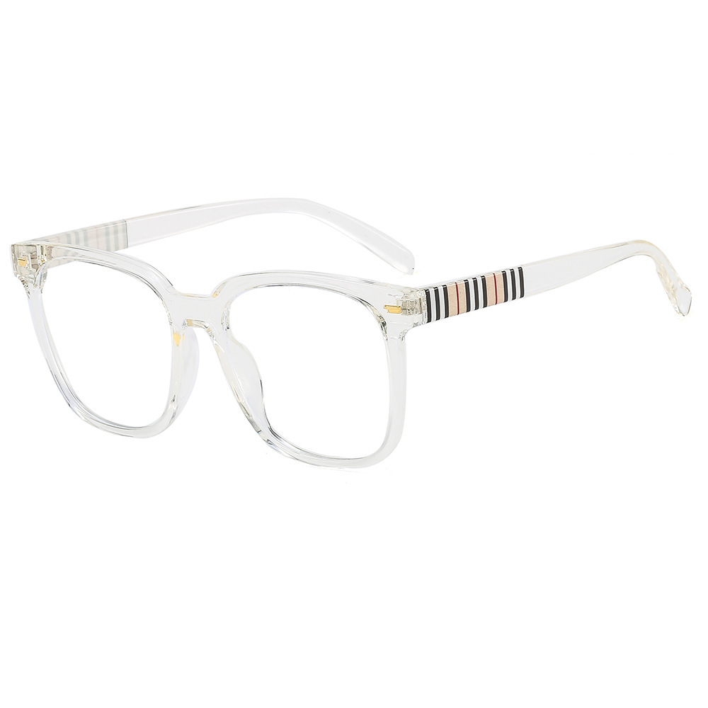 2026 Designer's New Personalized Luxury Versatile Retro Box Anti Blue Light Flat Mirror Color Collision Decoration Glasses Frame TR Full Frame Op - view 8
