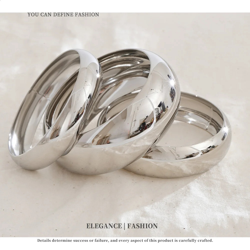 NiNice Stainless Steel Bracelet with Smooth and Fashionable n Personalized Heavy Industry and Simple Jewelry Gift260624 - view 6