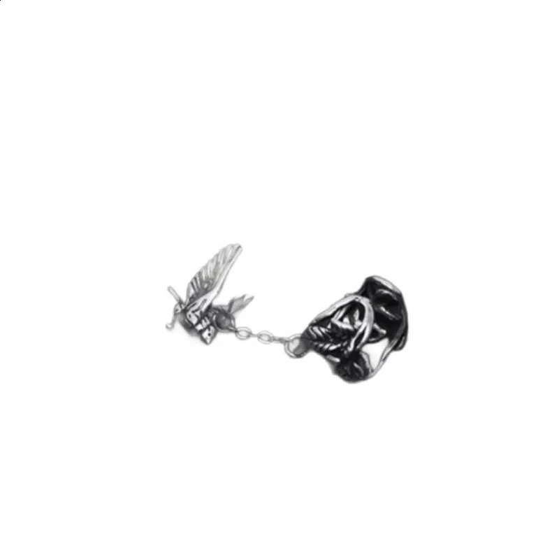 Retro flower leaf tassel chain ear bone clip no hole animal accessory unisex 260623 - view 6