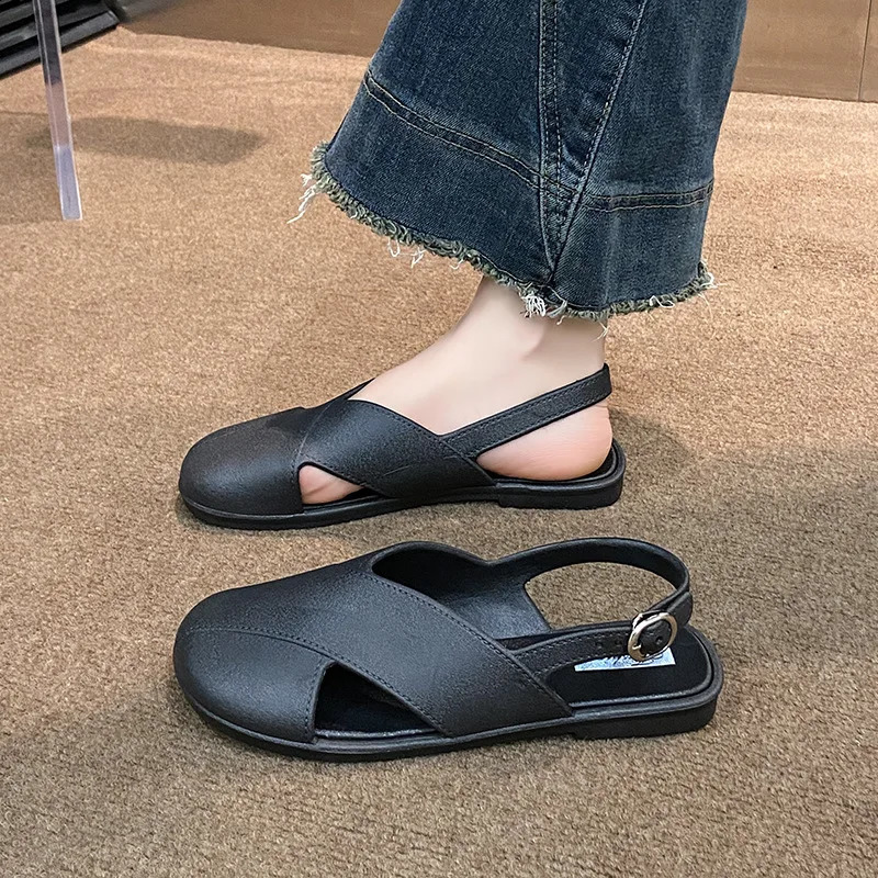 2026 Women Closed Toe Roman Sandals French Fairy Style Outdoor Summer Ladies Slides 260626 - view 7