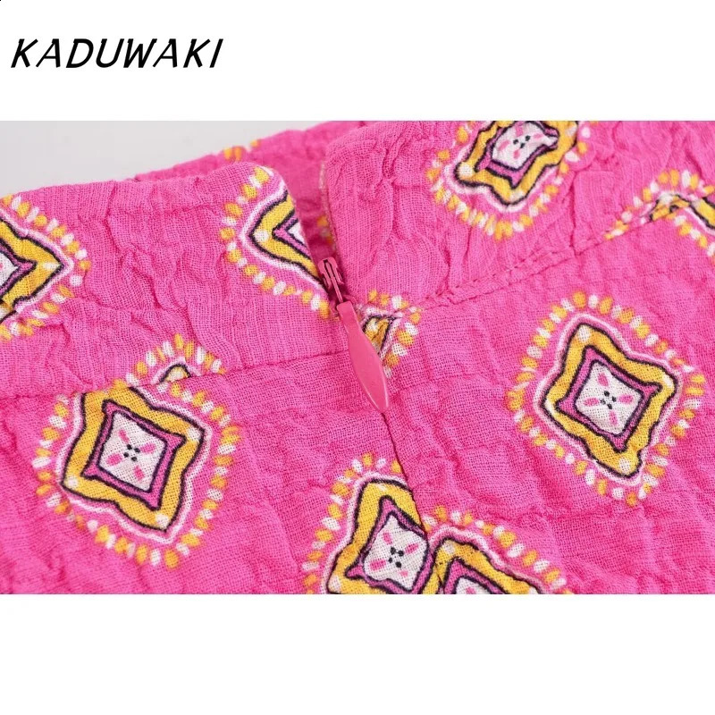 KADUWAKI Y2k Printed Maxi Skirts Set Sleeveless LaceUp Tank Tops High Waist Baggy Boho Summer Beach Vacation 2piece 260625 - view 5