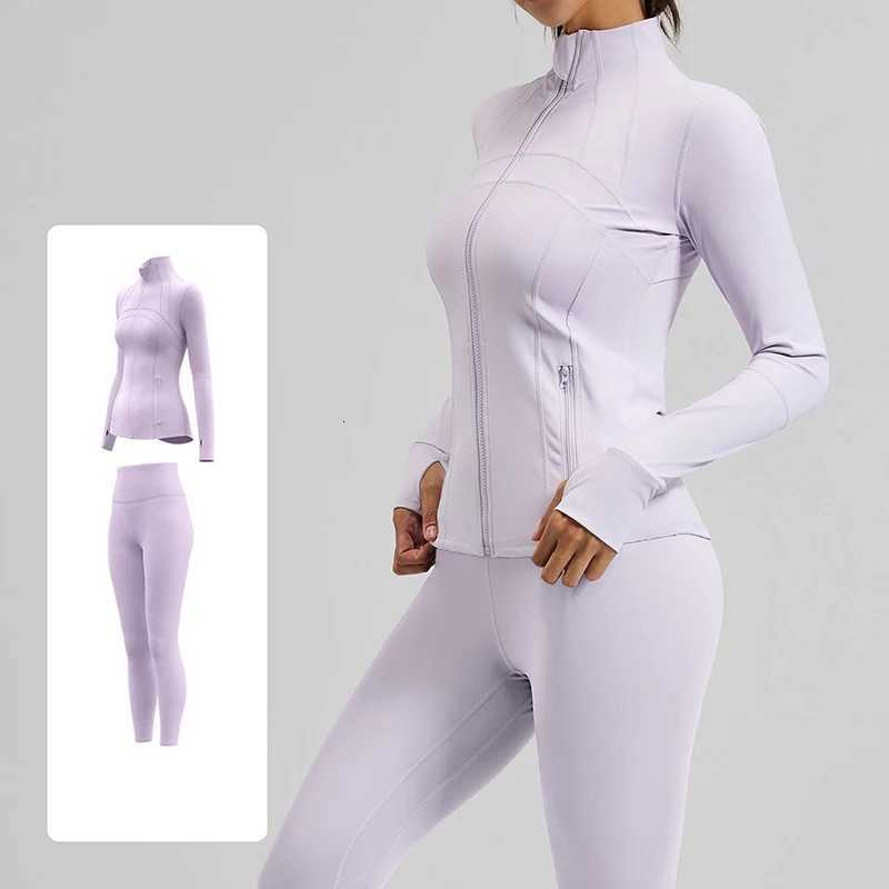 Sets Womens Yoga 2 Piece Thumb Hole Long Sleeve Top with Bra Pads High Waist Leggings Slim Fit Quick Dry Running Workout Set M260626 - view 3