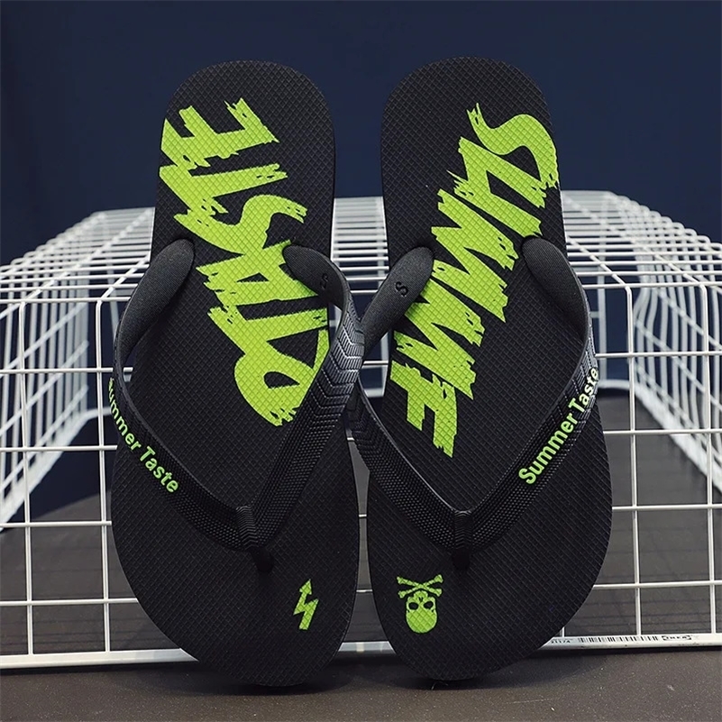 Flip-flops Mens Summer Soft Sole Non-slip Flip-flops Youth Leisure Beach Sandals Sandalias De Fiesta Elegantes 260625