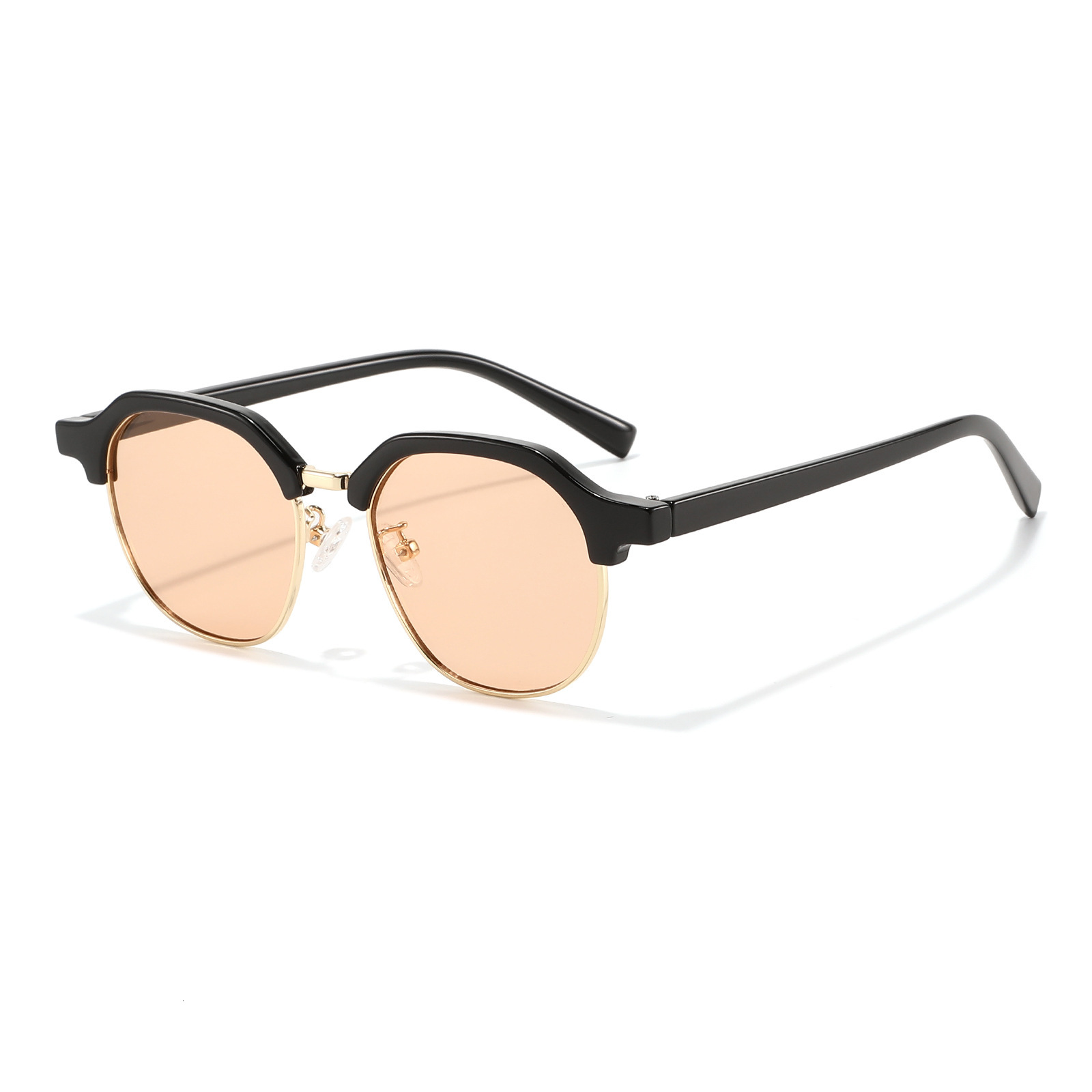 20 New Oval Half-Frame Eyebrow Sunglasses, European And American Fashion, High-End Retro Street Style Trendy Sunglasses - view 4