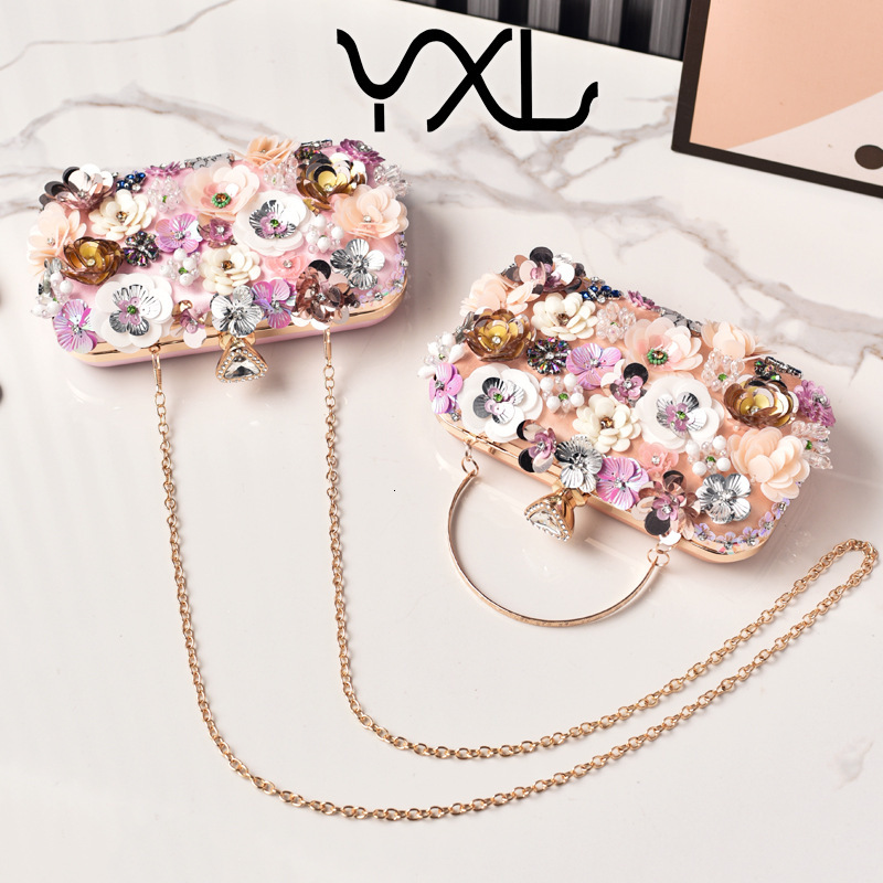 Hand-embroidered floral sequin vintage hand-held banquet cross-border evening bag, direct sales from Chaozhou manufacturer GLAMOR - view 5