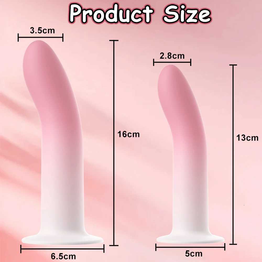 Liquid Silicone Dildo For Flexible Begginner G Spot Personal Massage Tool Suction Cup Anal plug Prosate Massager Female Sex Toy M260626 - view 6