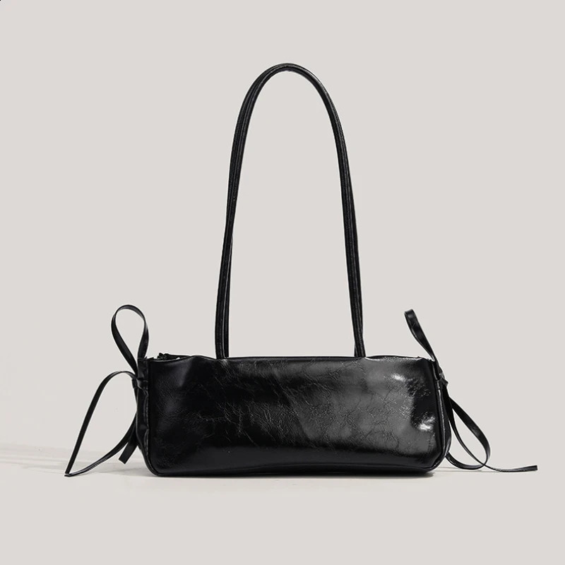 French Elegant Square Bag Korean Bow Decoration Pu High-quality Bag Niche Simple Ballet Style Shoulder Bag Casual Women Bags a260625 - view 4