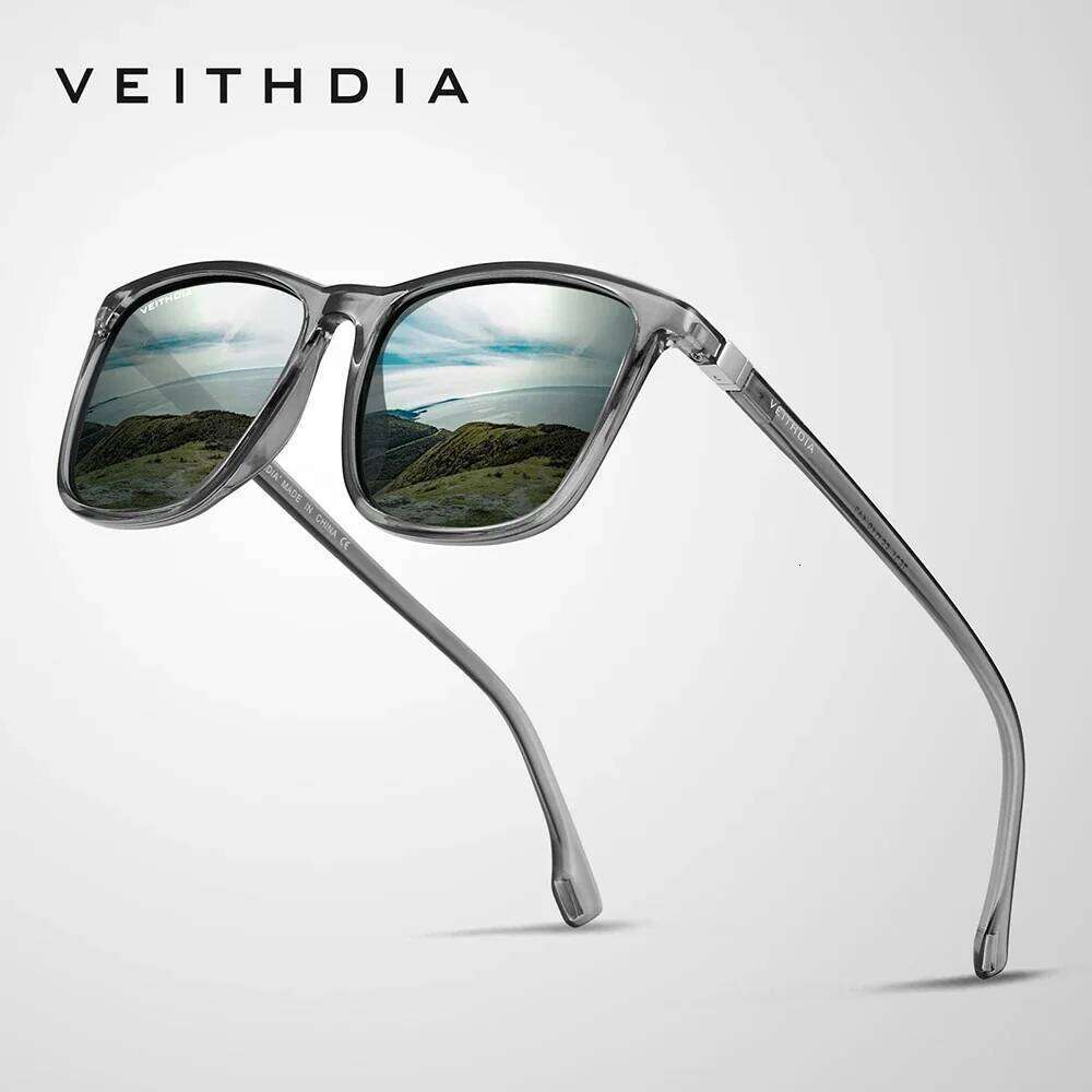 VEITHDIA Brand New Unisex Retro TR90 Sunglasses Polarized UV400 Lens Vintage Eyewear Sun Glasses For Men/Women 7521 26Y0626