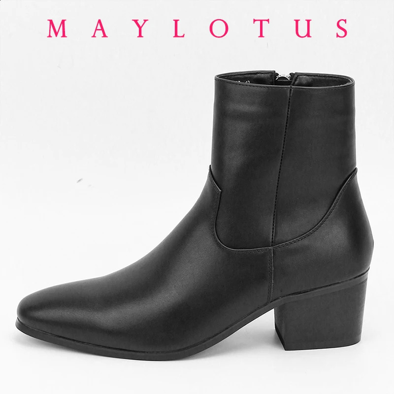 Chelsea Boots Men Shoes PU Black Fashion Versatile Business Casual British Style Street Party Wear Classic Ankle Boots 260626 - view 1