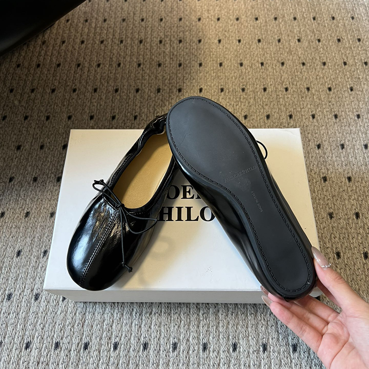 ALIAS MAE Women's Ballet Flats Soft Leather Phoebe Flat Shoes Comfortable Retro Walking Loafers Casual Summer Slip On - view 3