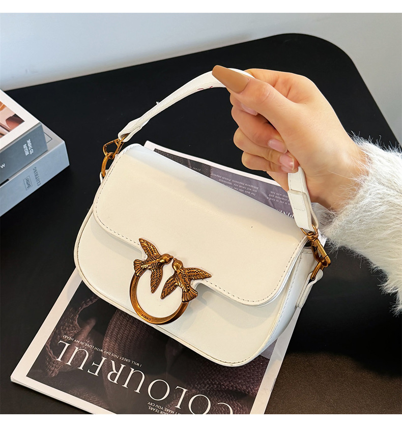 Luxury Bag 2026 Women's Top Handle Swallow Shape Bag, High-End Fashion Versatile Shoulder Crossbody Small Square Purse Free Shipping
