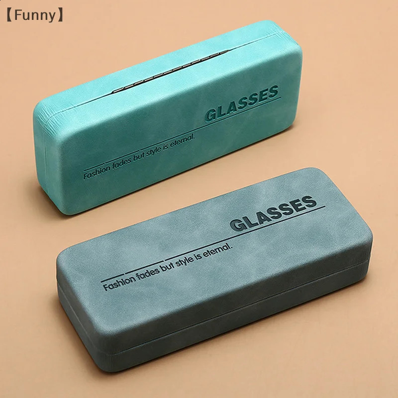 1Pc Rectangular Leather Portable Anti-Stress Hard Shell Glasses Case Protective Eyewear Protector Sunglasses Storage Case 260625 - view 3