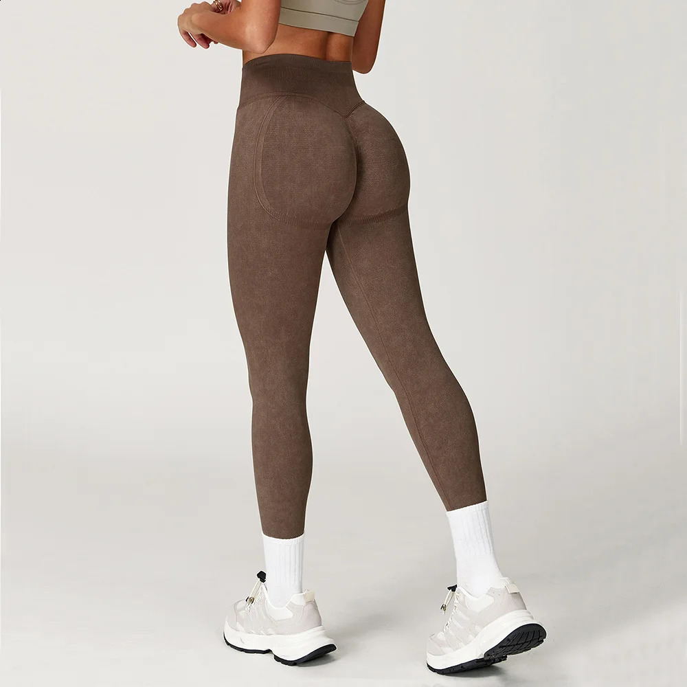 Yoga Pants Sports Leggings Women Seamless Sports Yoga Pant High Waist Ribbed Gym Clothes Fitness Workout Wear Scrunch Bum Tights 260626 - view 3