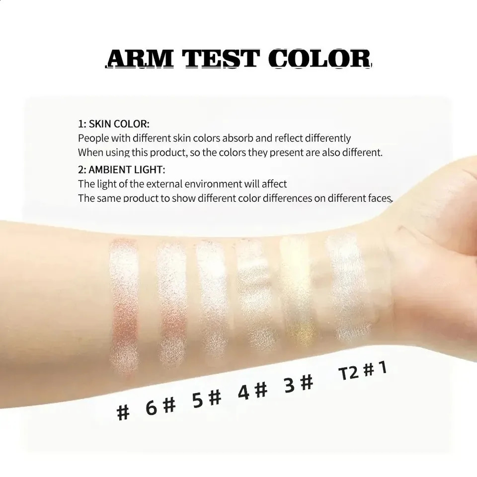 Long-lasting waterproof fine shimmer highlighter natural glossy effect brighten the contour and modify the face 260625 - view 6