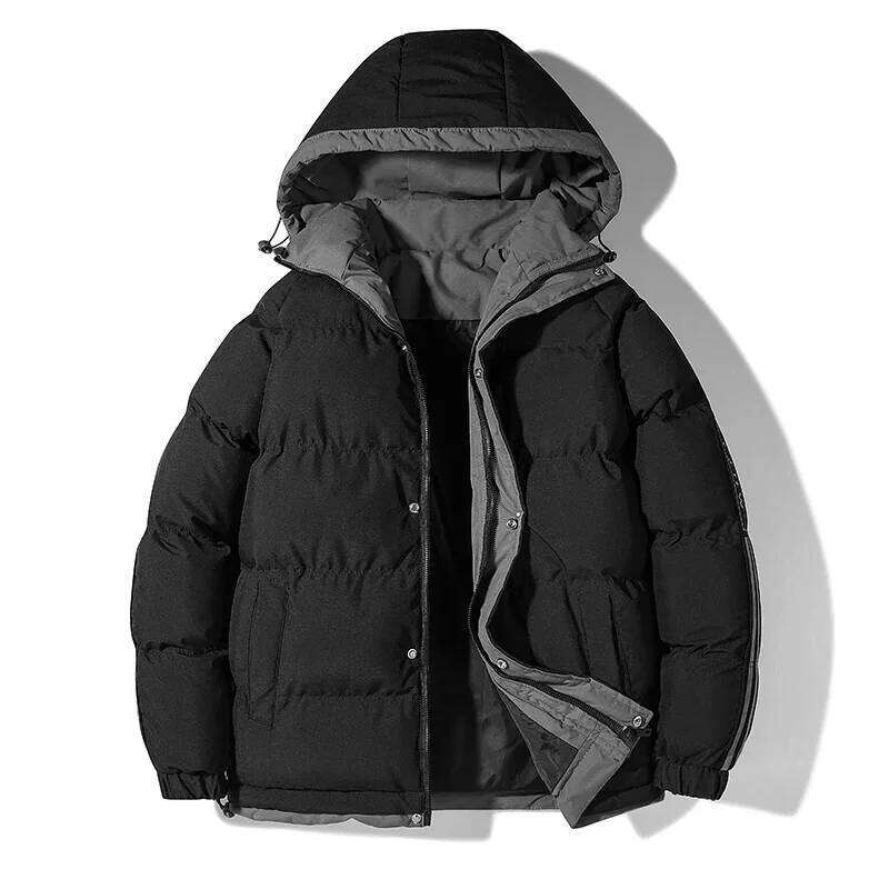 Puffy Warm | Windproof Quilted Puffer Jackets Men's Casual Oversized Hooded Parka Jacket Coat Winter Outdoor Daily Commute Wear J260626 - view 4