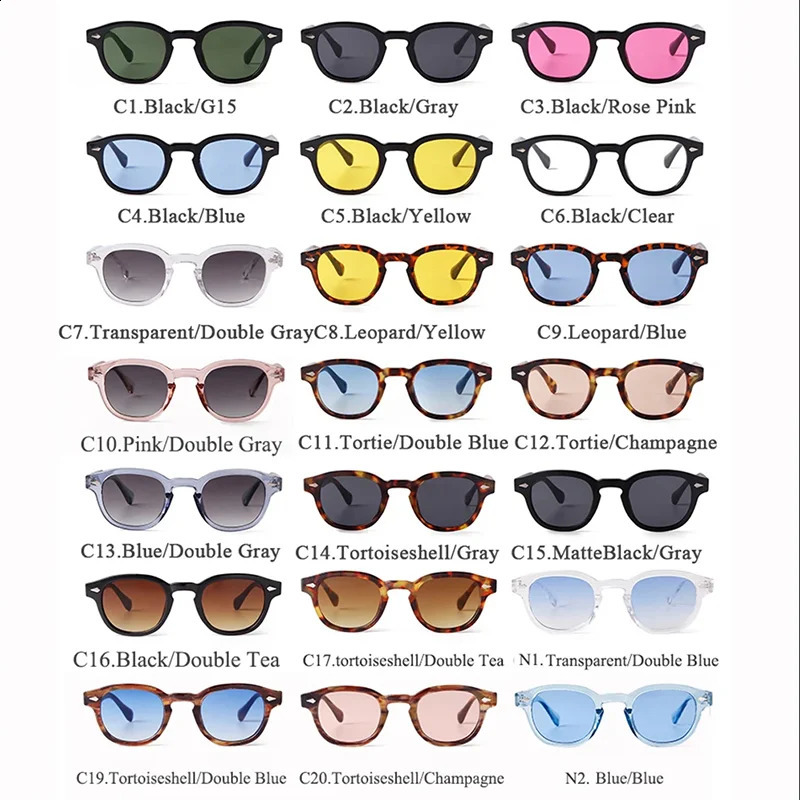 Vintage Rivet Tortoiseshell Round Sunglasses Women Men n Retro Yellow Blue Lens Square Sun Glasses Female UV400 260626 - view 7