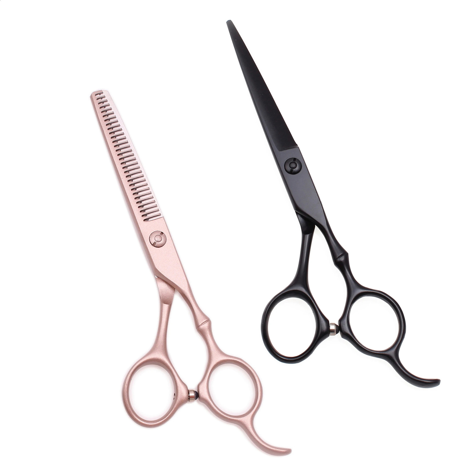 6 Hair Scissors Professional BambooShaped Handle Hairdressing Hairdresser Cutting Japan 440C Shears Rose Gold C9030 260615 - view 4