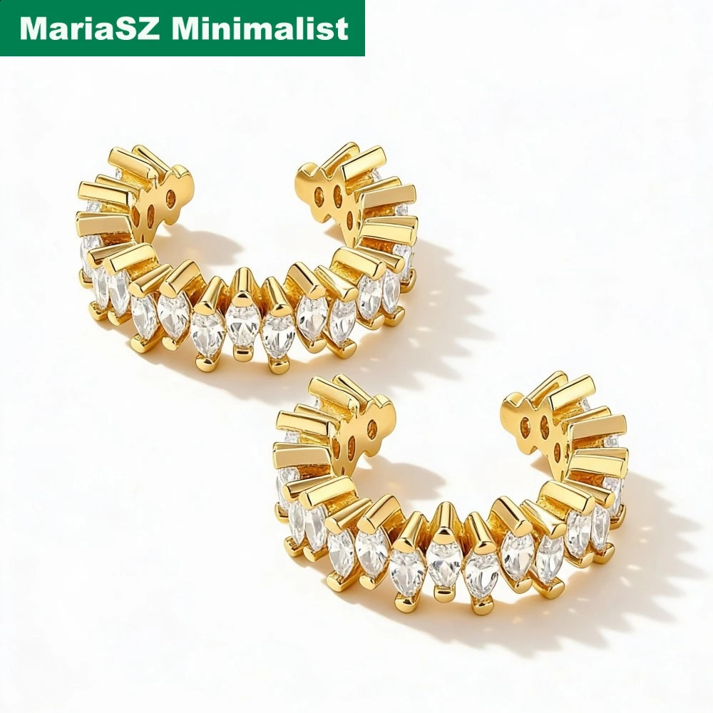 No Piercing Ear Cuffs y Irregular CZ CShape Clip Earrings for Women Vintage French Korean Y2K Statement Valentine Jewelry 260623 - view 1