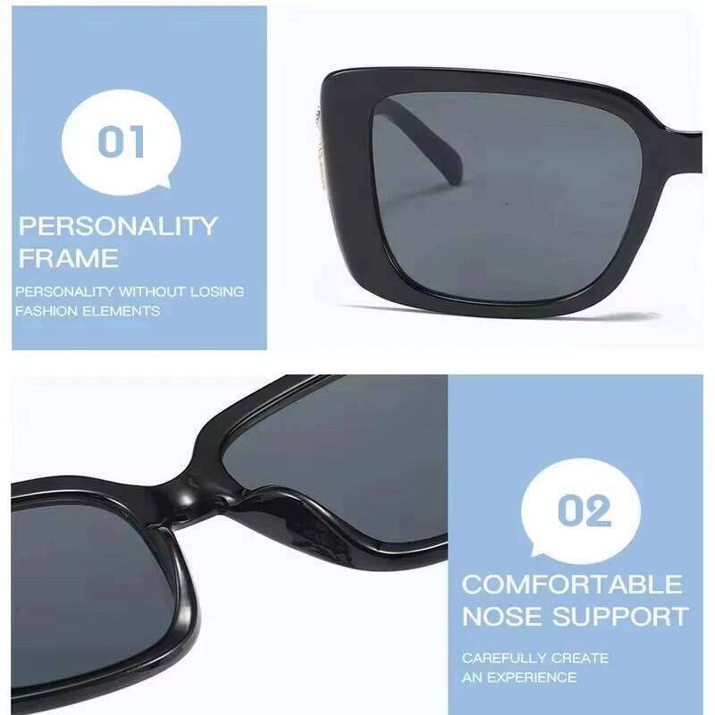 Square VS Sunglasses For Men Women Brand Design Fashion Driving UV400 Black Sun Glasses Retro Luxury Male Female Eyewear 2026 26Y0626 - view 6