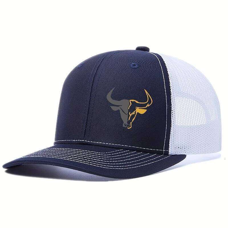 Bull Head Print Breathable Mesh Hats Summer Richardson Truck Driver Hat Men Women Outdoor Baseball Cap Fishing Peaked Caps W260626 - view 4