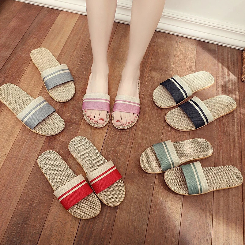 Hemp Casual Slippers Women Home Flats Spring Summer Shoes Ladies 2026 Fashion Indoor Slides Couple Lightweight 260624 - view 7
