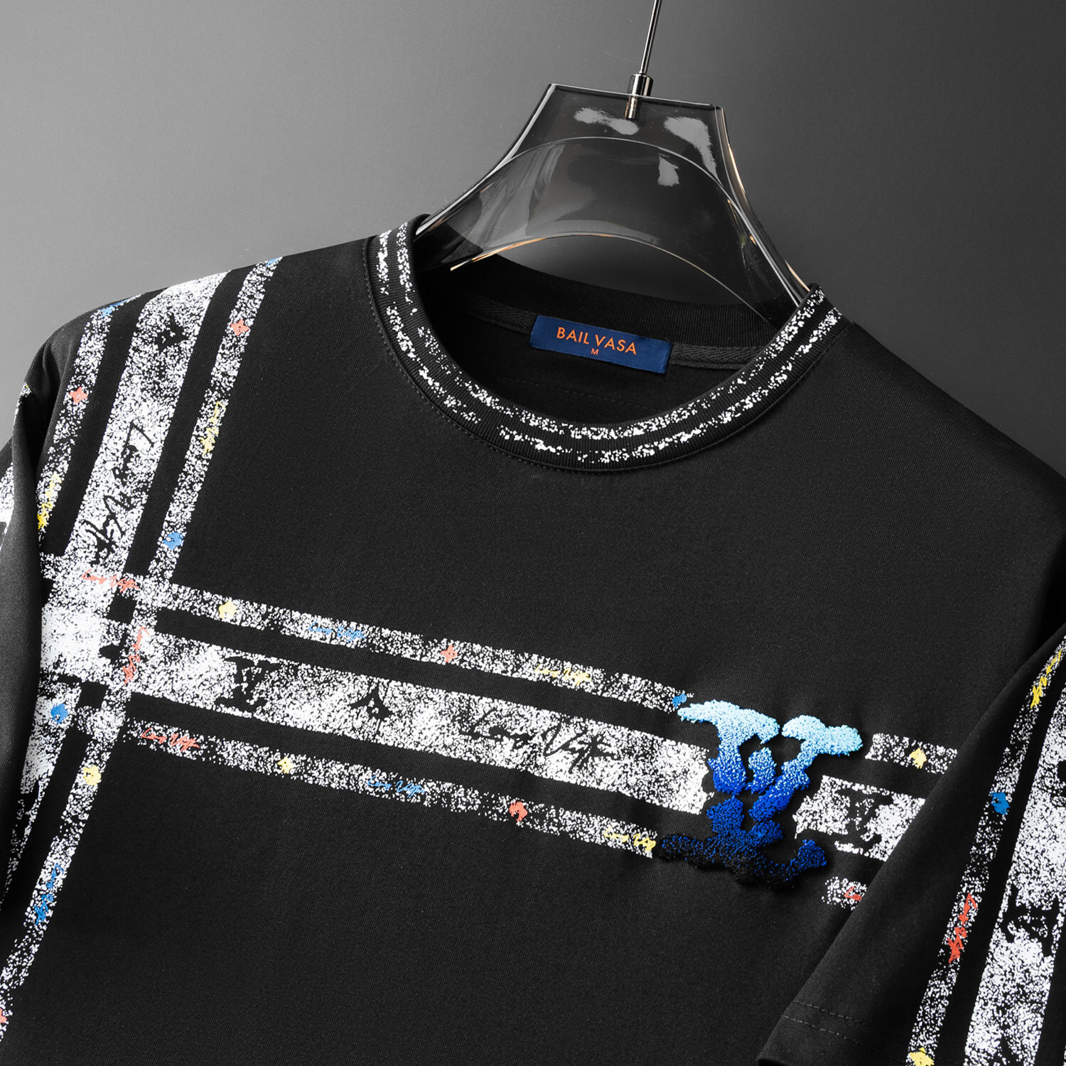 Men's High-End Trendy Brand Embroidered Short-Sleeve T-Shirt, New Summer Fashion Round-Neck Half-Sleeve Top - view 6