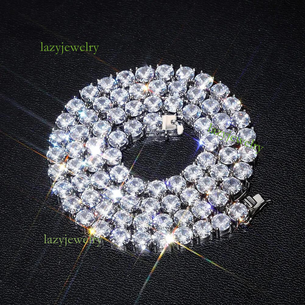 Brilliant VVS Moissanite diamond set tennis necklace high fashion jewelry 6mms925 silver ice crystal chain bracelet - view 8