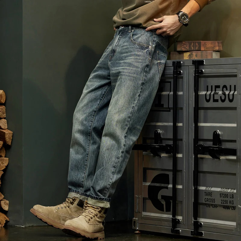 Classic Mens Harem Jeans Autumn Style Fashion Retro Loose Street Hip Hop Y2kbaggy Work Pants 260625 - view 5