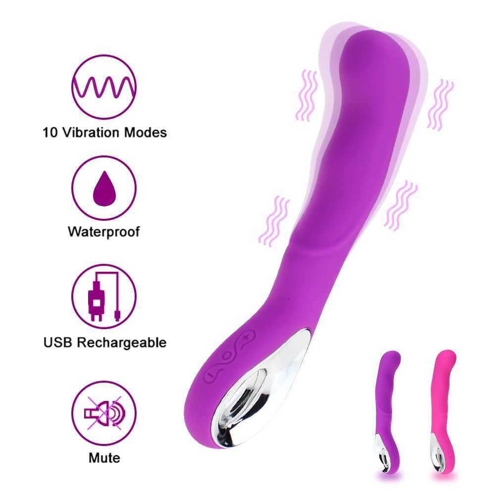 Speed USB Rechargealbe Magic 10 Wand Massager Dildo Vibrators Dual Clitoris Stimulator G Spot Vibrator Adults Sex Toys for Woman M260626 - view 7