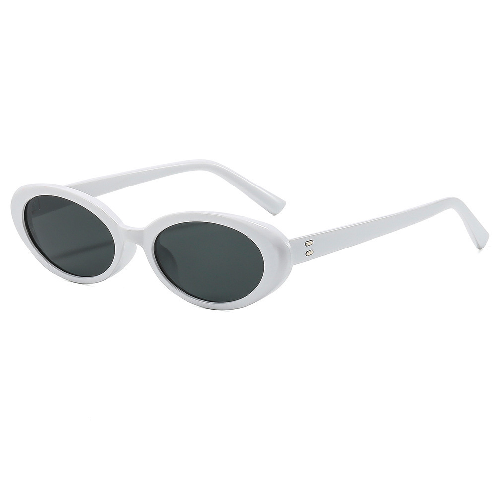 New Vintage Fashion Oval Frame Classic Unique Sunglasses, Versatile And Face-Slimming, Stylish Eyewear - view 3