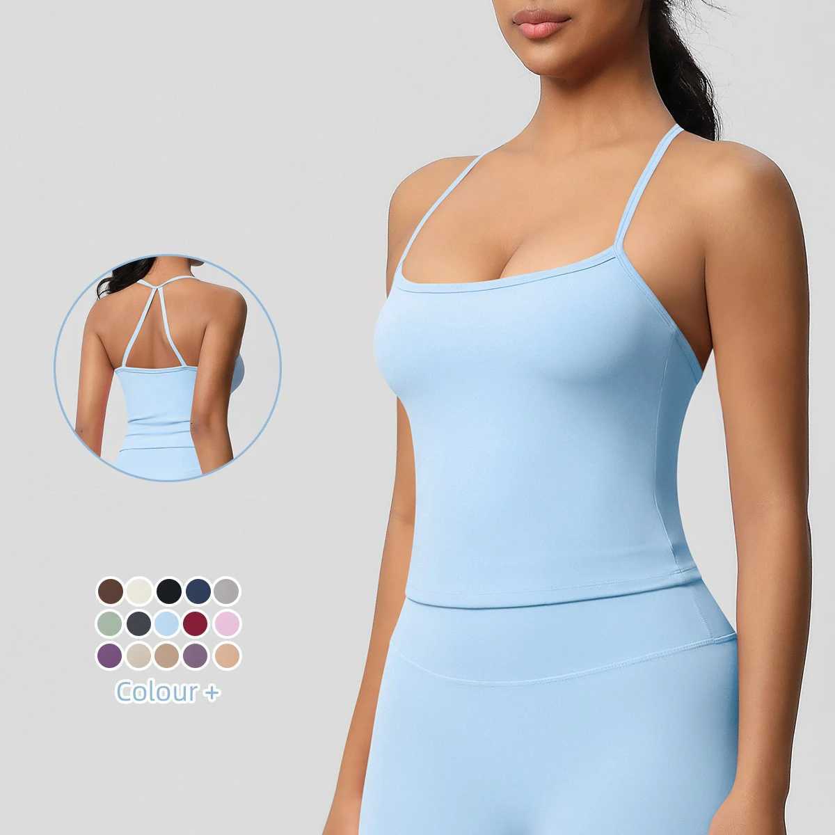 Set Top Longline Yoga Strappy Gym Set Seamless Backless Sports Bra Tops Tank top Hip Lift Leggings Gym Shorts Sets Sports Set M260626 - view 5