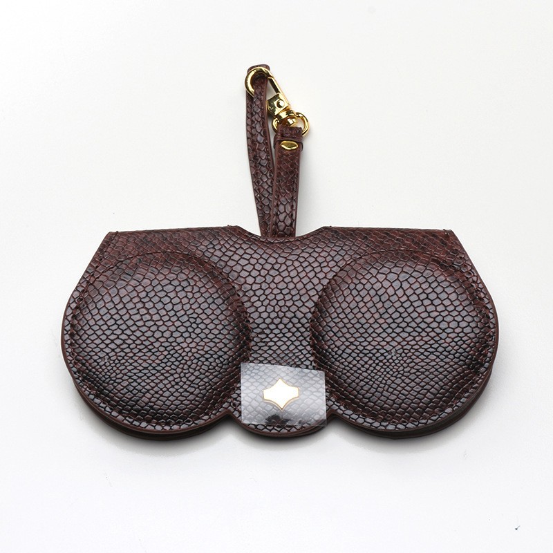 New Snake-Print Sunglasses Case - PU Leather Portable Creative Fashion Sunglass Holder with Magnetic Clasp for Anti-Slip and Dustproof Sunglasses Stor - view 6