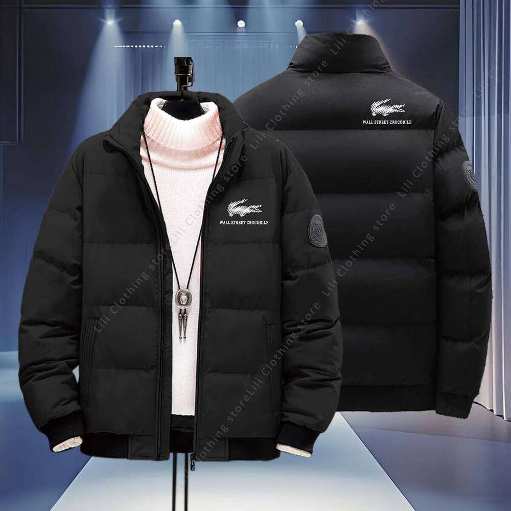 Wall Street Crocodile Coats Puffer Thick Warm Bomber Parkas Down Men's Winter Jackets New W260626 - view 3