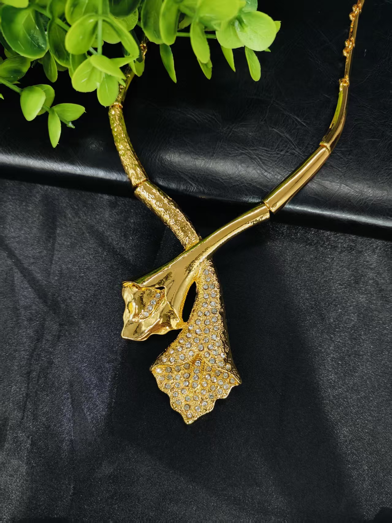 Luxury Ethiopian Necklace And Earrings Jewelry Sets For Women Dubai Bridal 24k Gold Color Necklace Set Wedding Party Gifts - view 4