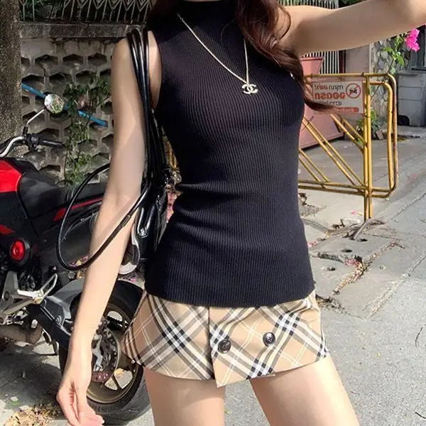 Spring and Autumn Atype khaki plaid skirt womens temperament girl low waist sexy slim 260626 - view 3