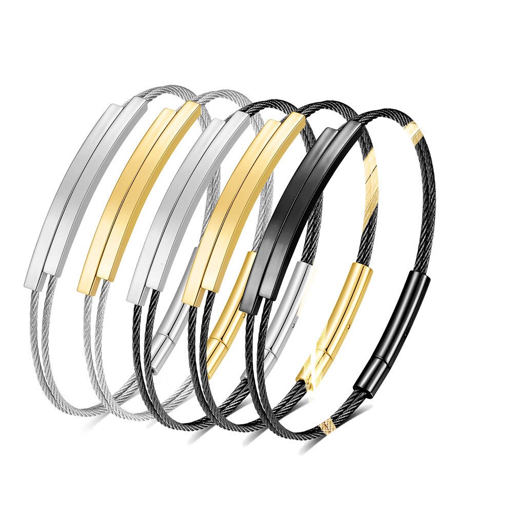 3mm Round Double-layer Cable Stainless Steel Bracelet With Wire Clasp For Women Simple And Versatile Simple Design Bangle Hand Jewelry Bijoux Gifts Wh