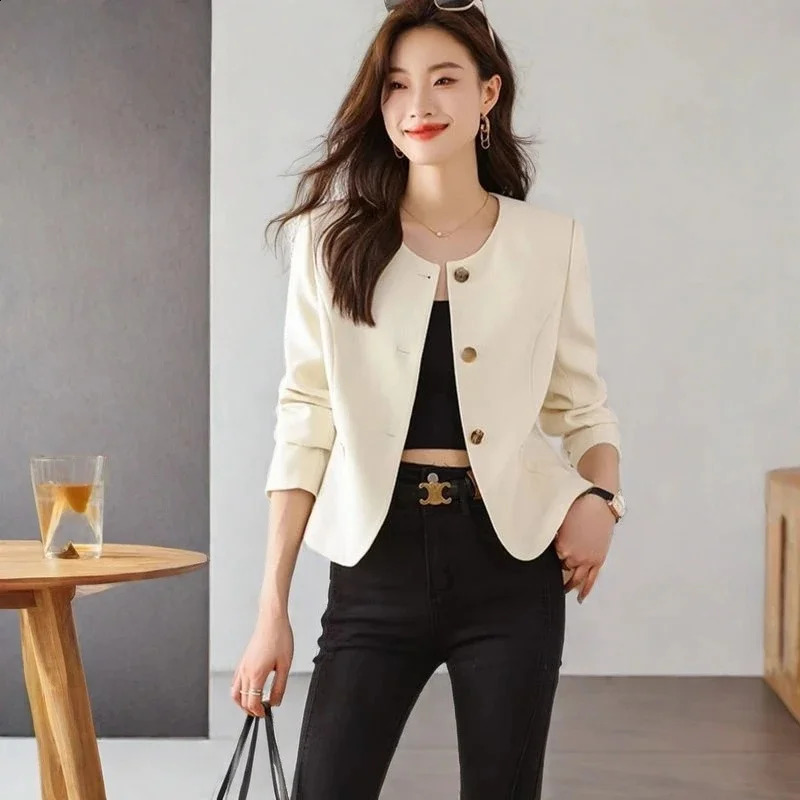 High end thin suit womens Blazer Small Fragrant Style Spring Autumn Winter Jacket Korean Versatile Short Coat Top 260625 - view 4