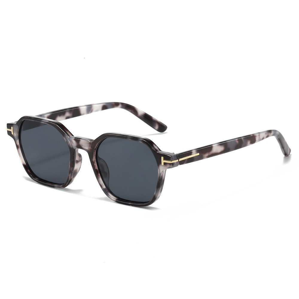 26 New Versatile Polygonal Simple Unisex Glasses, Unique And Stylish With A High-End Feel, Old Money Style Street Photography Sunglasses - view 4