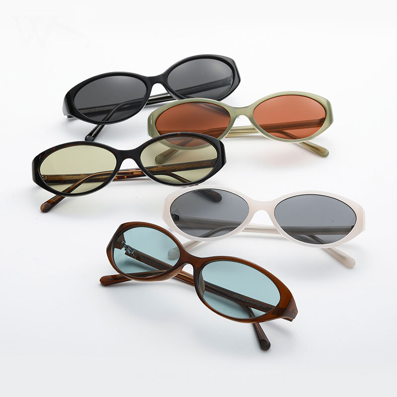 2026 Cat-Eye Small Frame Oval Glasses, Fashionable European And American Style Export For Women, High-End Pin-Style Sunglasses Small Frame Glasses Ret - view 3