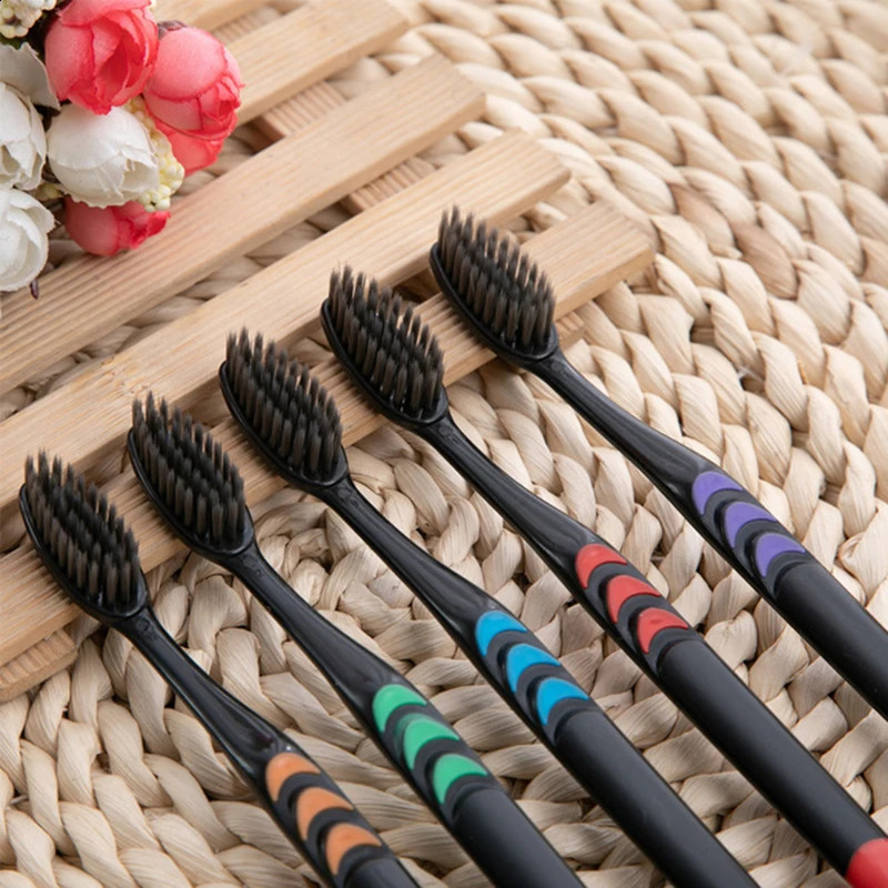 10pcs SoftBristle Toothbrush Adult Environmental Bamboo Charcoal Teeth Deep Cleaning Household Fine Wool 260615 - view 5