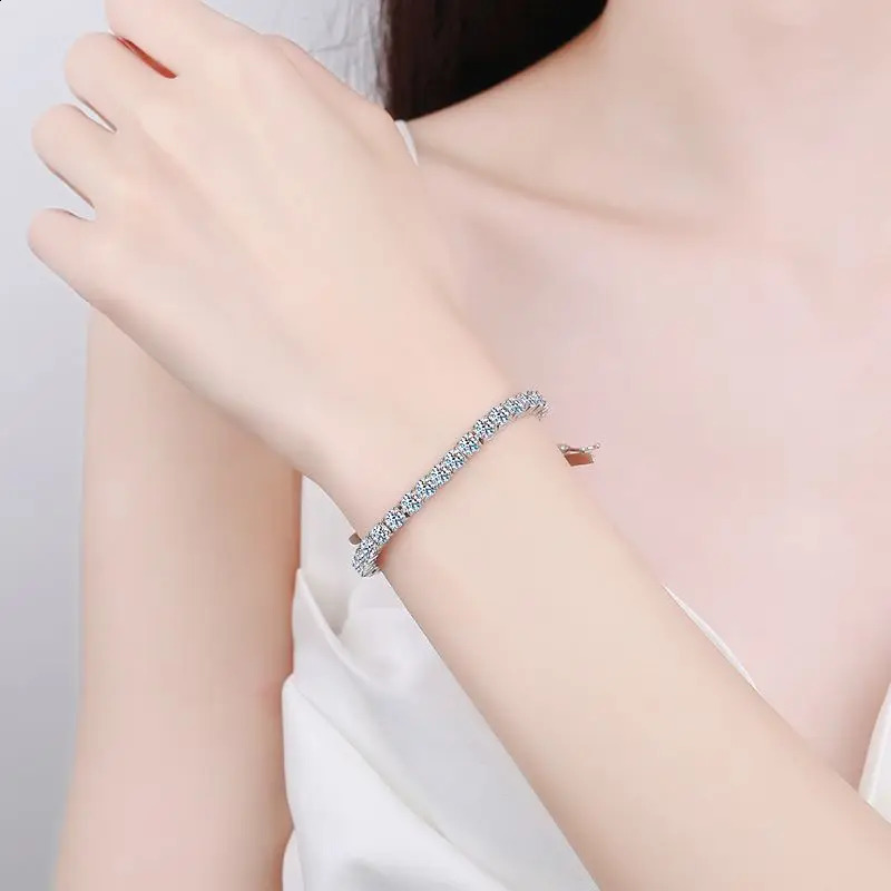 100 S925 Sterling Silver 2-6mm Tennis Bracelet for Women Wedding Jewelry Christmas Exquisite Gift260624 - view 7