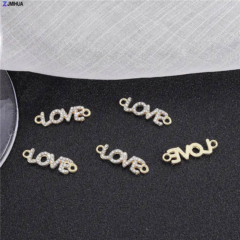 10pcs Crystal Charm Connectors For Jewelry Making Supplies Multiple Style Animal Heart Pendants DIY Bracelet Earring Accessories 260623 - view 7